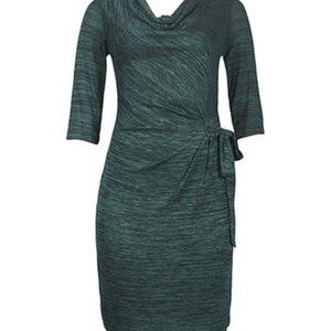 NWOT Emma & Michele Long Sleeve Knit Dress w/Lining, size 14, green/black